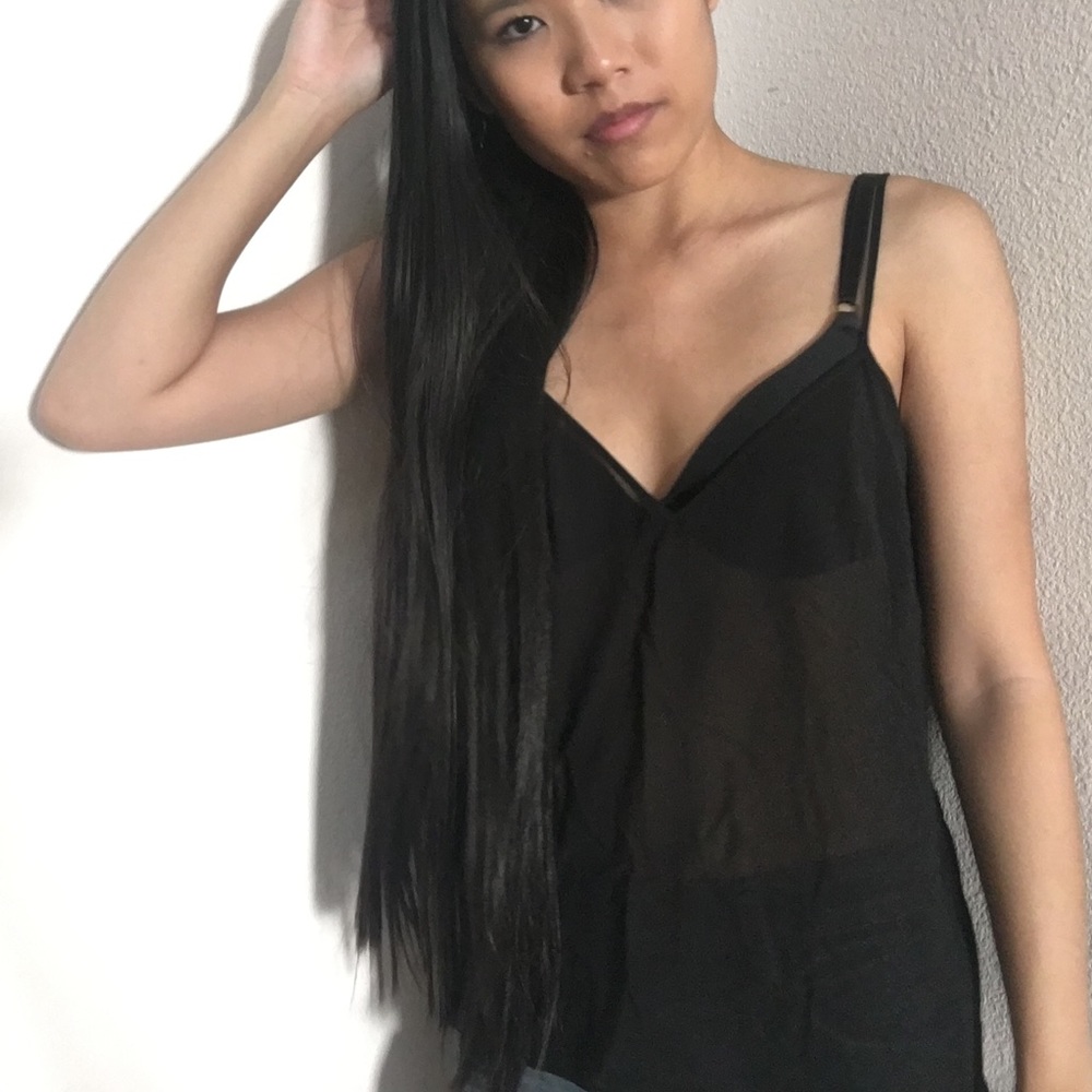 JOE’S JEANS SHEER BLACK TANK TOP